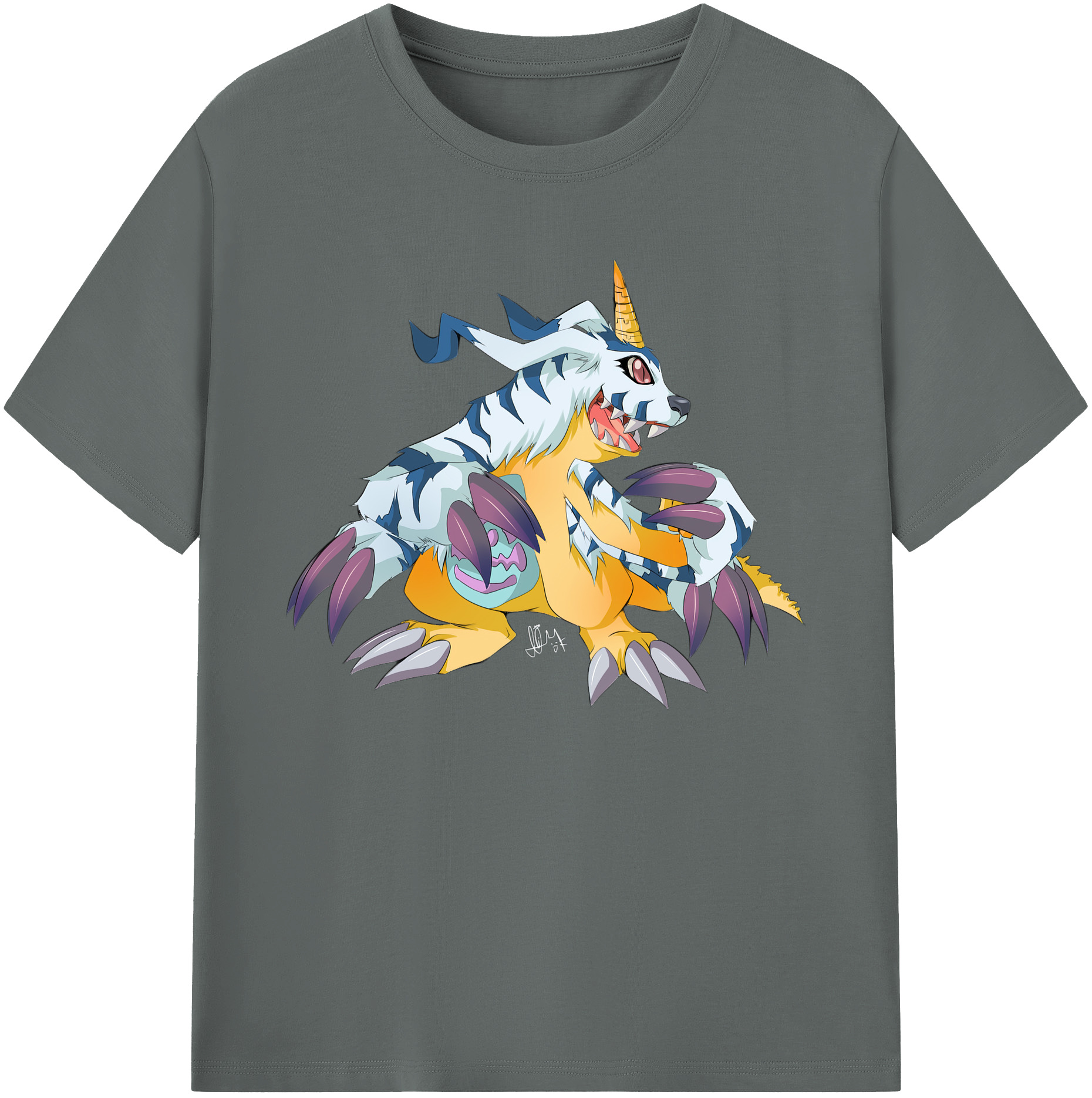 （画像用） Digimon デジタルモンスター/デジモン 綿100％ メンズ半袖Tシャツ｜肌触りやわらか＆通気性